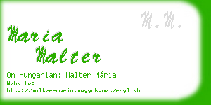 maria malter business card